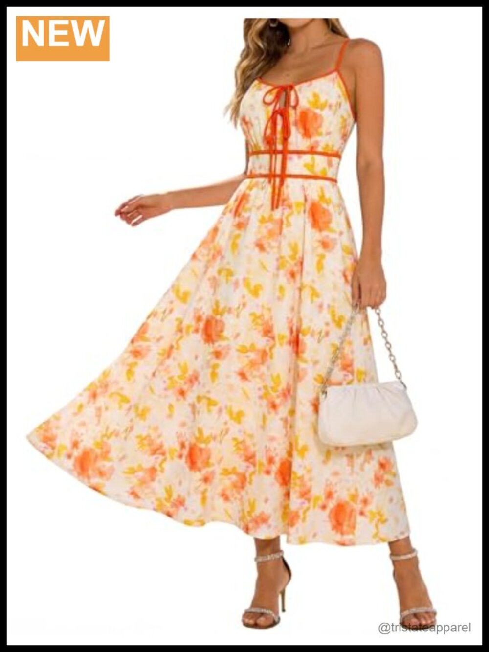 Womens Summer Maxi Floral Boho Dress Square Neck Sleeveless A-Line Beach